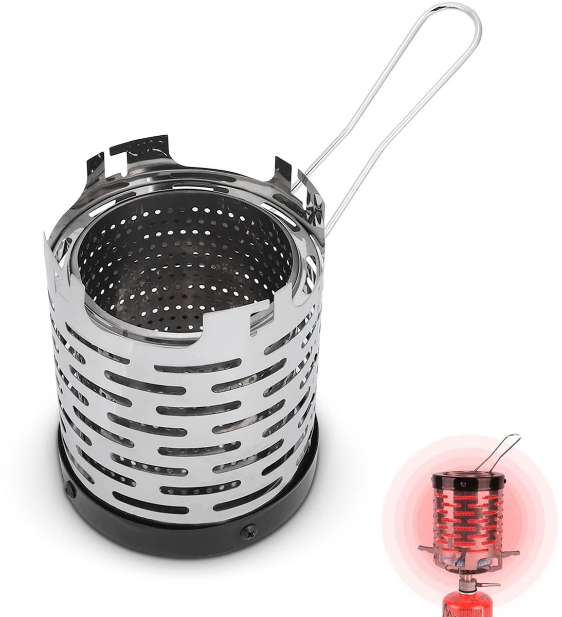 Dailygoods - Dailygoody - Camping Mini Heater - Tent Verwarming - Veilig en praktisch - Zwart - Voor Outdoor en Backpacking - Ideaal voor Koudere Dagen - Eenvoudig