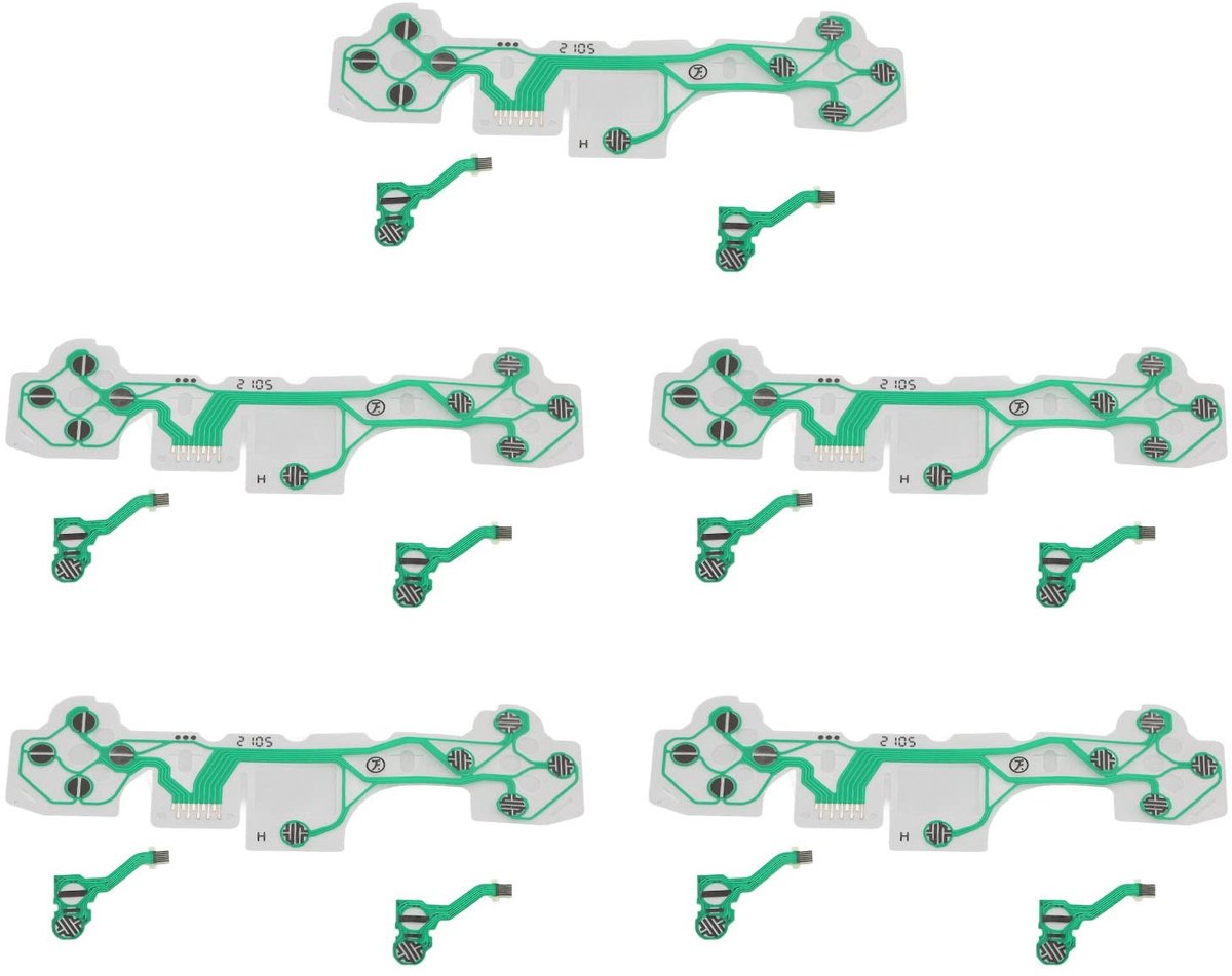 Dailygoods - Dailygoody - Flexibele Lintkabel - Vervangende Flex Ribbon-printplaat - Duurzaam Materiaal - 5 Set - Gamepad-handgreep - Geschikt voor Controller