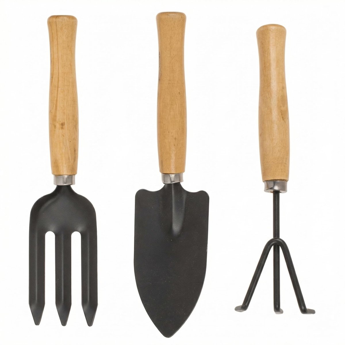 Dailygoods - Set van 3 Kleine Tuinapparaten met Houten Handgrepen