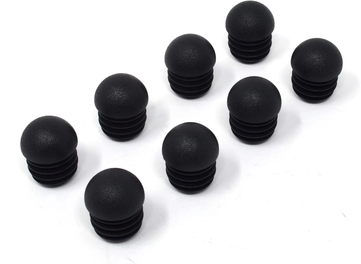 Dailygoods - Dailygoody - Lamellenpluggen - Ronde buizen - Eenvoudige montage - Zwart - Robuust en duurzaam - Geschikt voor buizen met diameter 20 mm - Kleur