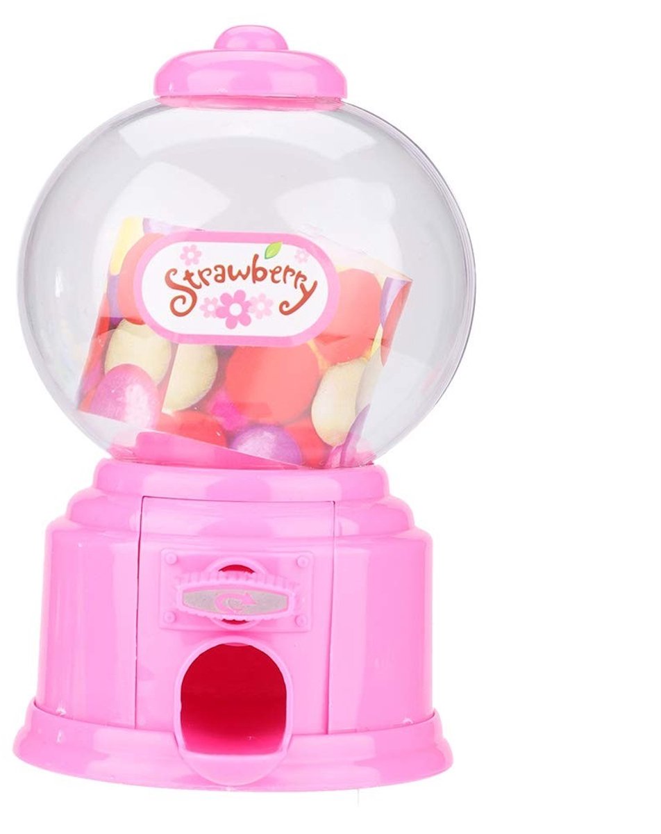 Dailygoods - Dailygoody - Draagbare Candy Machine - Mini Gumballs Dispenser - Eenvoudig te bedienen - Roze - Kinderen cadeau - Leuk en praktisch - Kleuterschool gi