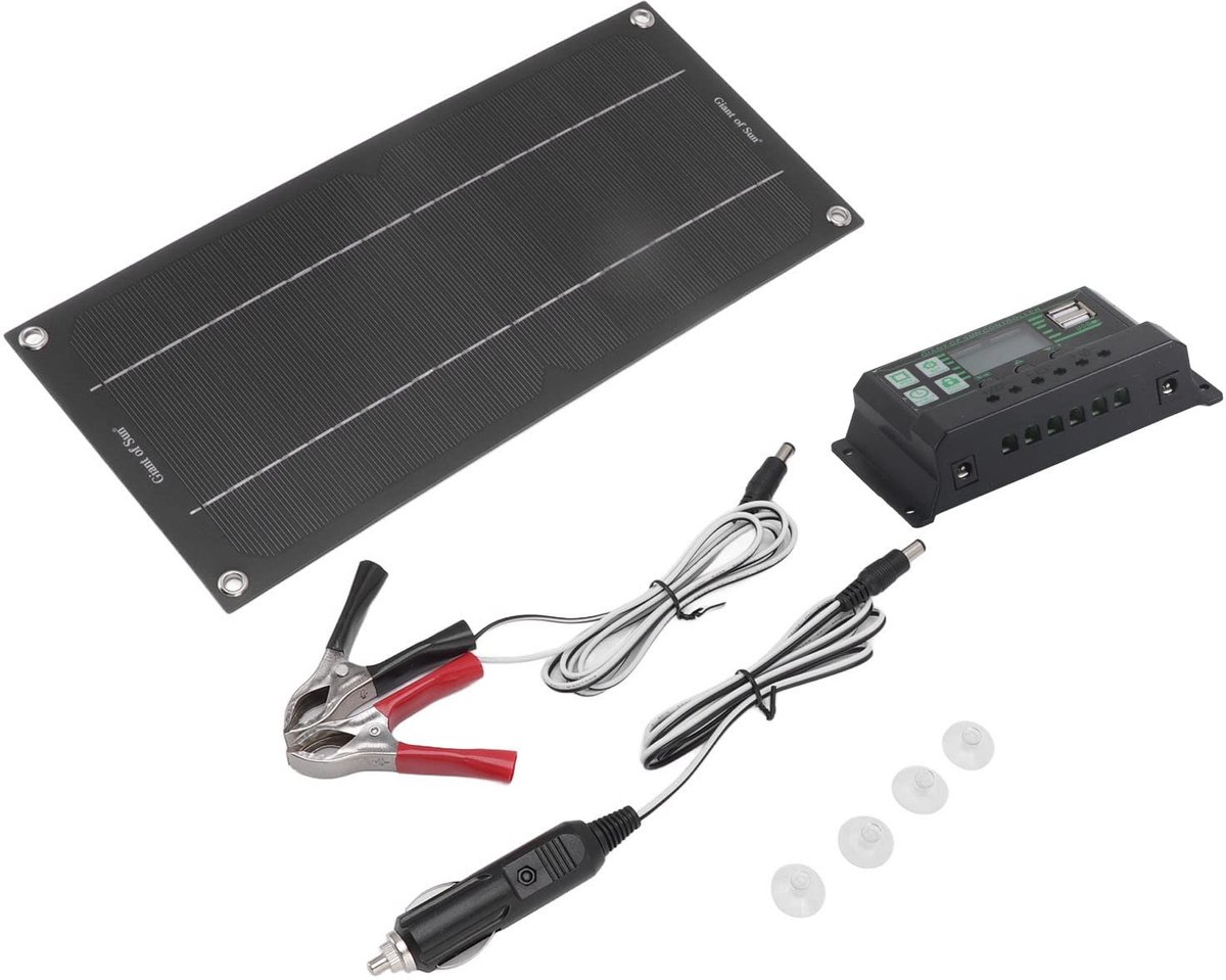 Dailygoods - 600W Zonnepaneelopladerset - Zonnelader voor Camperauto - Eenvoudig te bedienenn - Milieuvriendelijk - Hoge efficiëntie - Geschikt voor o