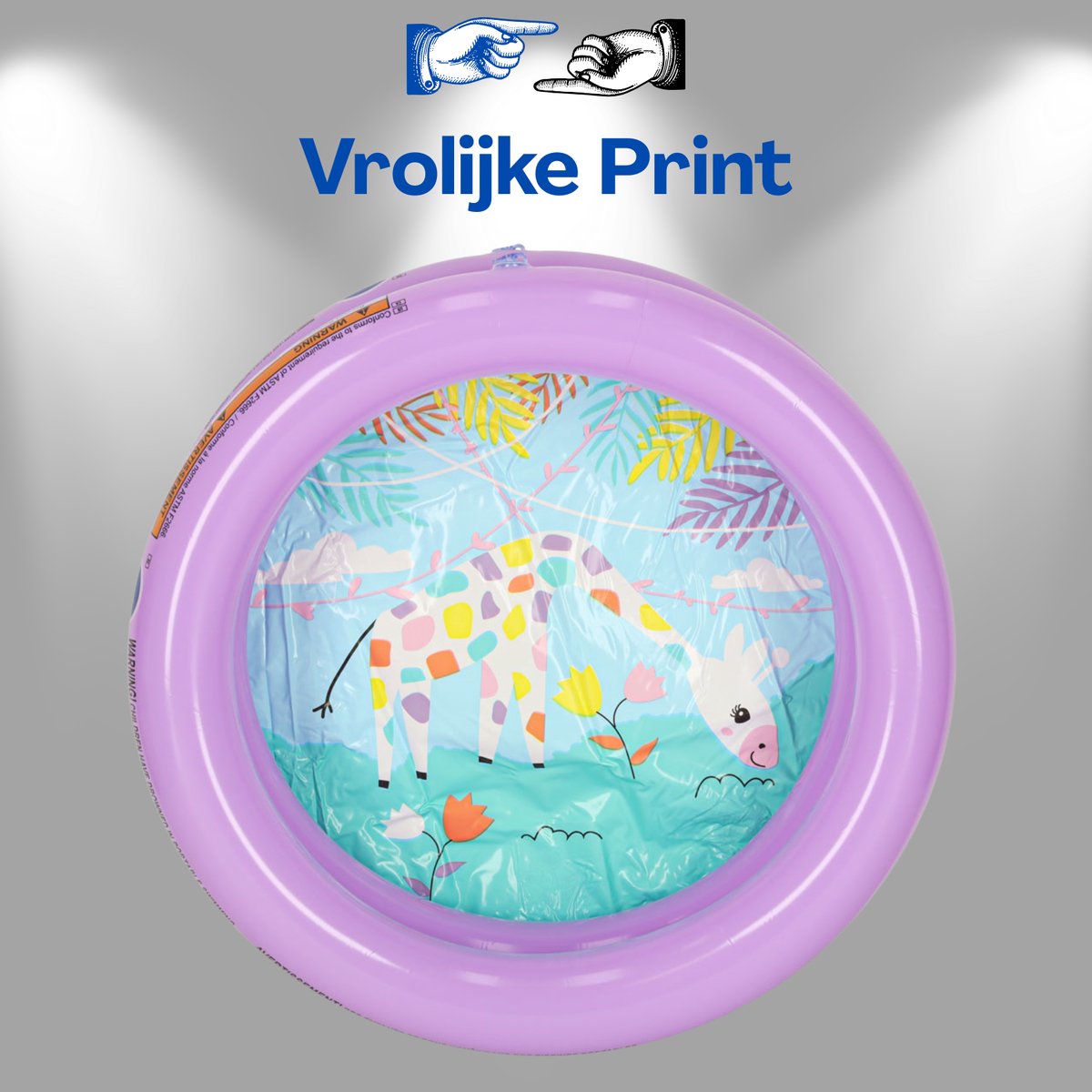 Bestway Opblaasbaar Kinderzwembad 61 cm - Rond Baby Zwembad met Kleurrijke Print, Peuter Badje voor Tuin en Balkon, PVC Paddling Pool met 2 Luchtkamers, Speelgoed 2 jaar, Speelgoed 3 jaar, Compact Opblaasbad voor Waterpret Buiten - Met Ebook — afbeelding 2