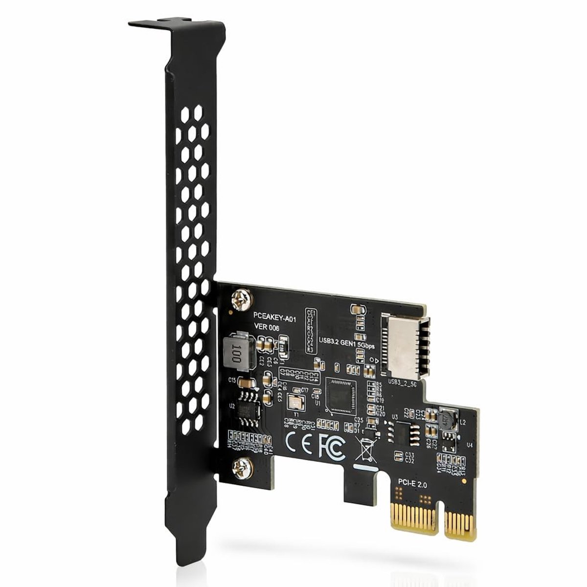 Dailygoods - Dailygoody Naar USB 3.2-uitbreidingskaart - 4 Poorten - Hoge Snelheid - Type E - Uitbreiding voor Desktop