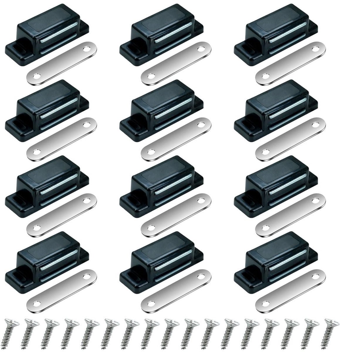 Dailygoods - Dailygoody - Magneetsluiting Deursluiters - Sterke Magneten - Veilig Sluiten - Wit - Ideaal voor Kasten en Laden - 12 Stuks