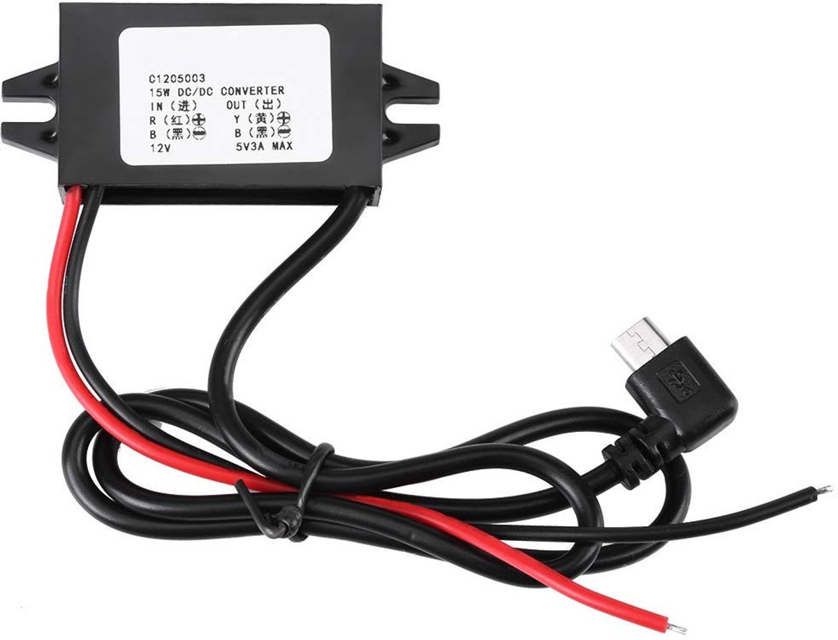 Dailygoods - Spanningsomvormer 12V naar 5V voor Auto en Motorfiets