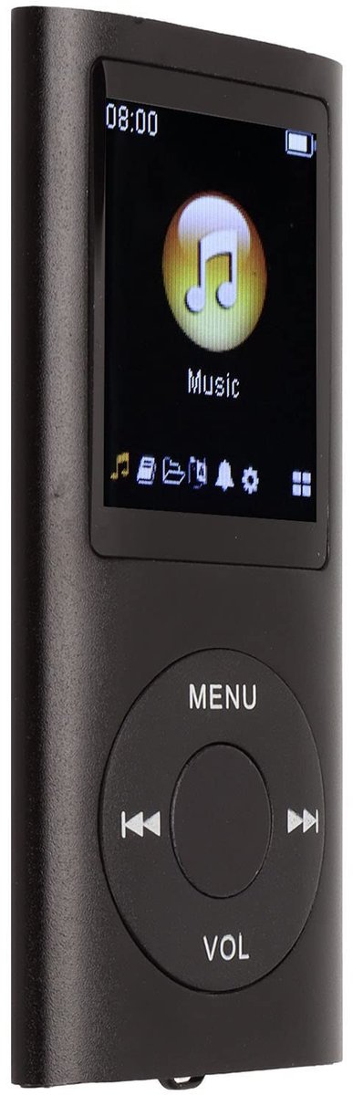 Dailygoods - Dailygoody - MP3-speler - Draagbare Muziekspeler - Lange Batterijduur - Zwart - Ondersteunt Tot 64 GB - Ideaal voor Muziekliefhebbers - Compact en Lic...