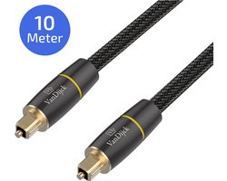 VanDijck Toslink Optische Kabel - Optische audiokabel - 10 meter - Metallic