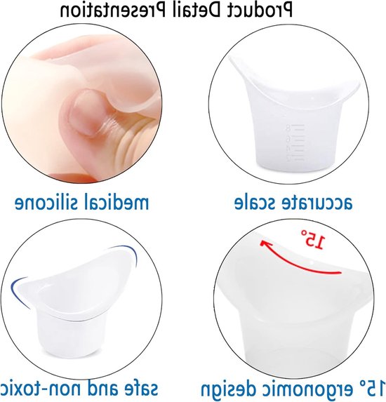 Oogwasbowl Set van 2 - Siliconen Oogspoelbowl van 10ml voor Effectieve Oogverzorging en Hygiëne — afbeelding 2