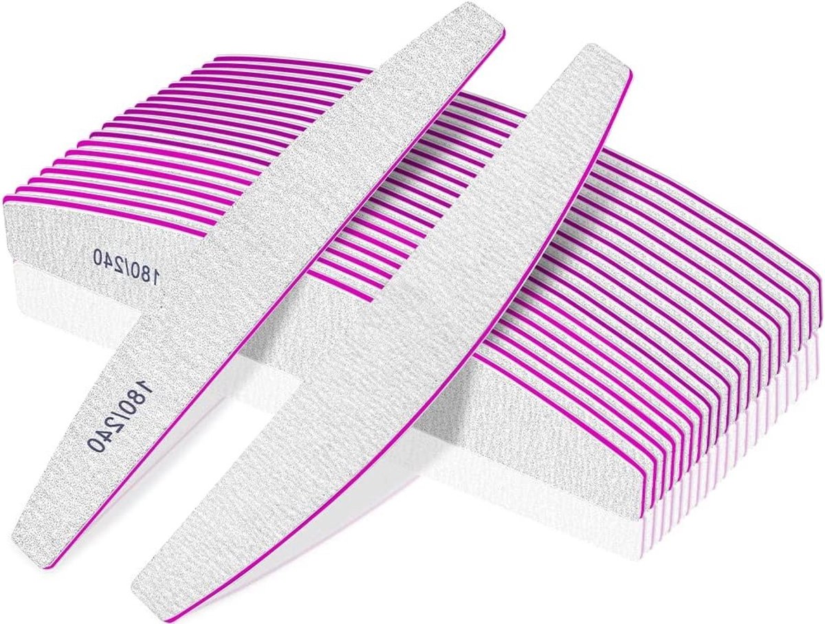 12 Stuks Dubbelzijdige Vijlset voor Nagels, Perfect voor Nagelstudie en Thuisgebruik, Professioneel en Duurzaam