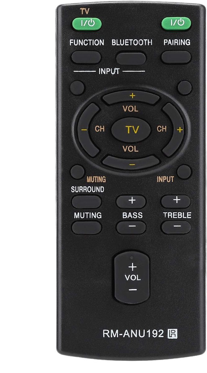 Dailygoods - Dailygoody - Soundbar-afstandsbediening - Vervangend model - Ergonomisch ontwerp - Hoogwaardige kwaliteit - Geschikt voor Sony Sound Bars - Infrarood