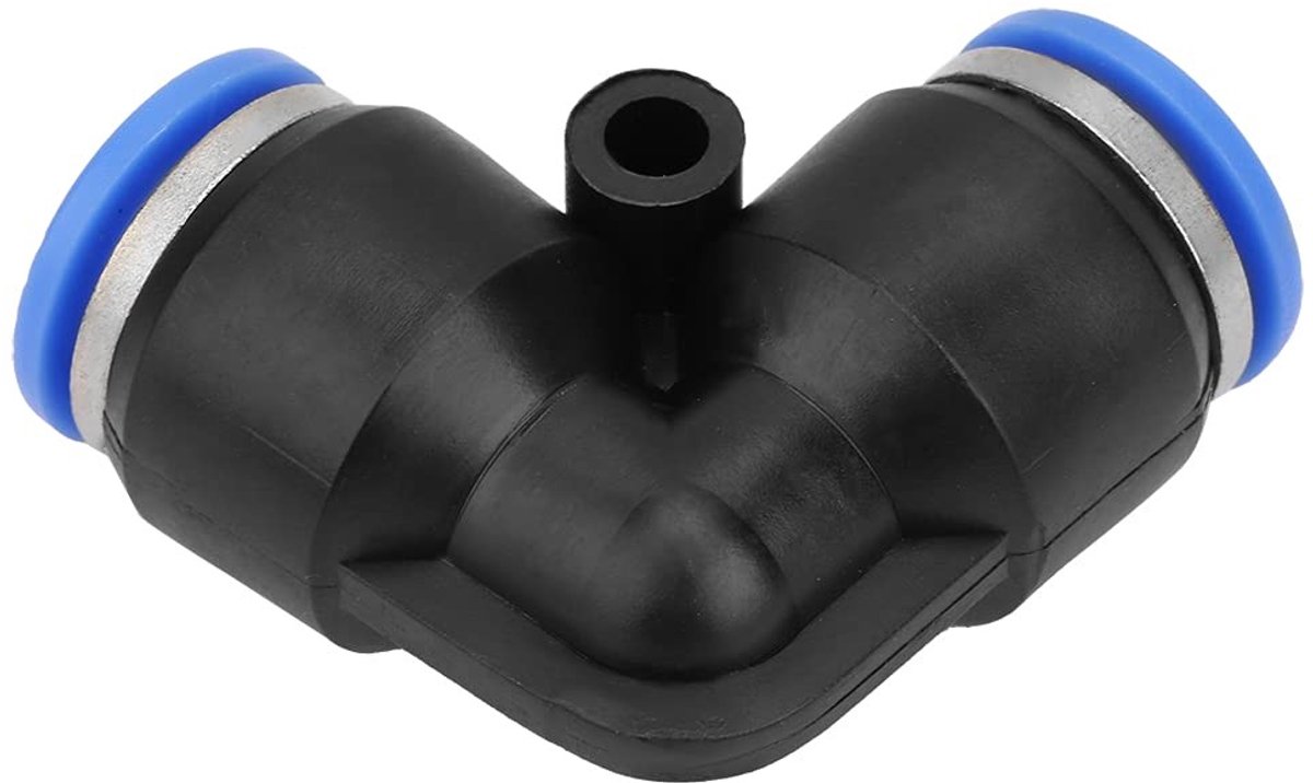 Dailygoods - Dailygoody - PVC Fittingen - Duurzaam en Betrouwbaar - 12mm - Elbow - Pneumatische Verbindingen - 10 Stuks - Geschikt voor Diverse Toepassingen - Plas