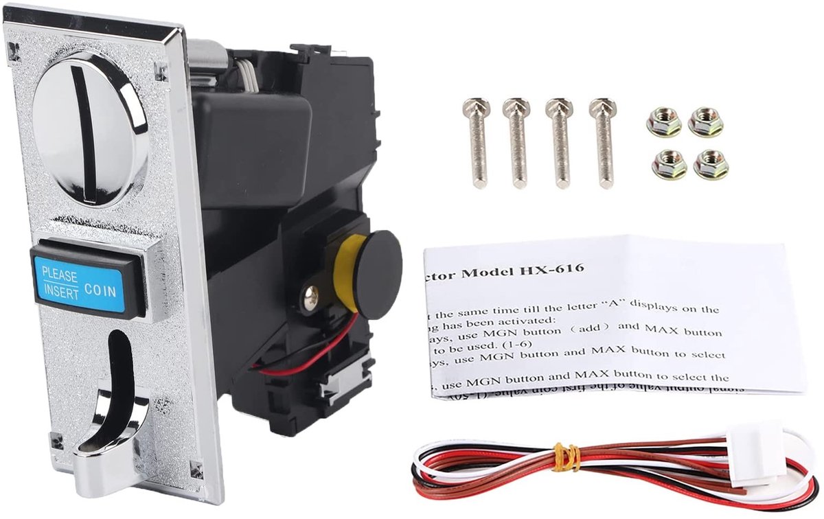 Dailygoods - Dailygoody - Muntgestuurde Timer Controller - Multi-Munt Acceptor - Hoogwaardige nauwkeurigheid - Zwart - Vending Machine - Geschikt voor Arcade Mecha
