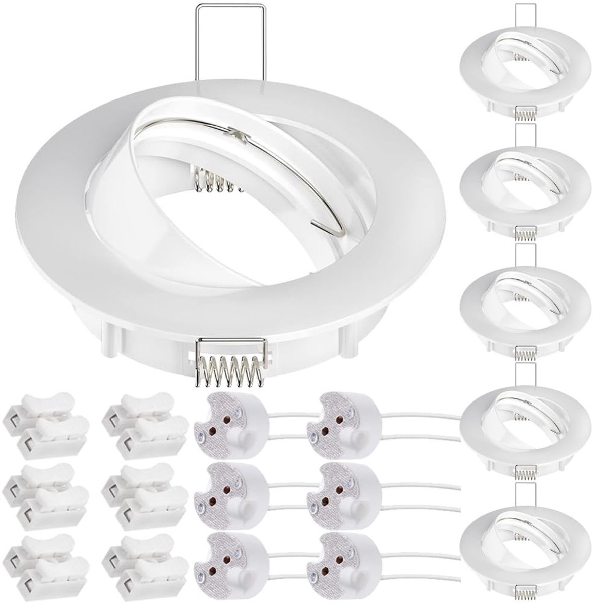 Dailygoods - LED Inbouwplafondlamp Montageframe Rond met MR16 Lamphouder