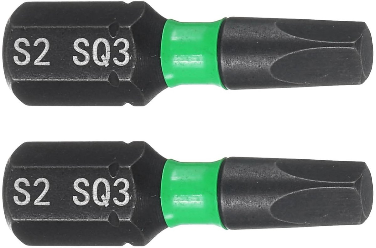 Dailygoods - 2-delige SQ3 Vierkante Schroevendraaier Bits Set voor DIY Klussen
