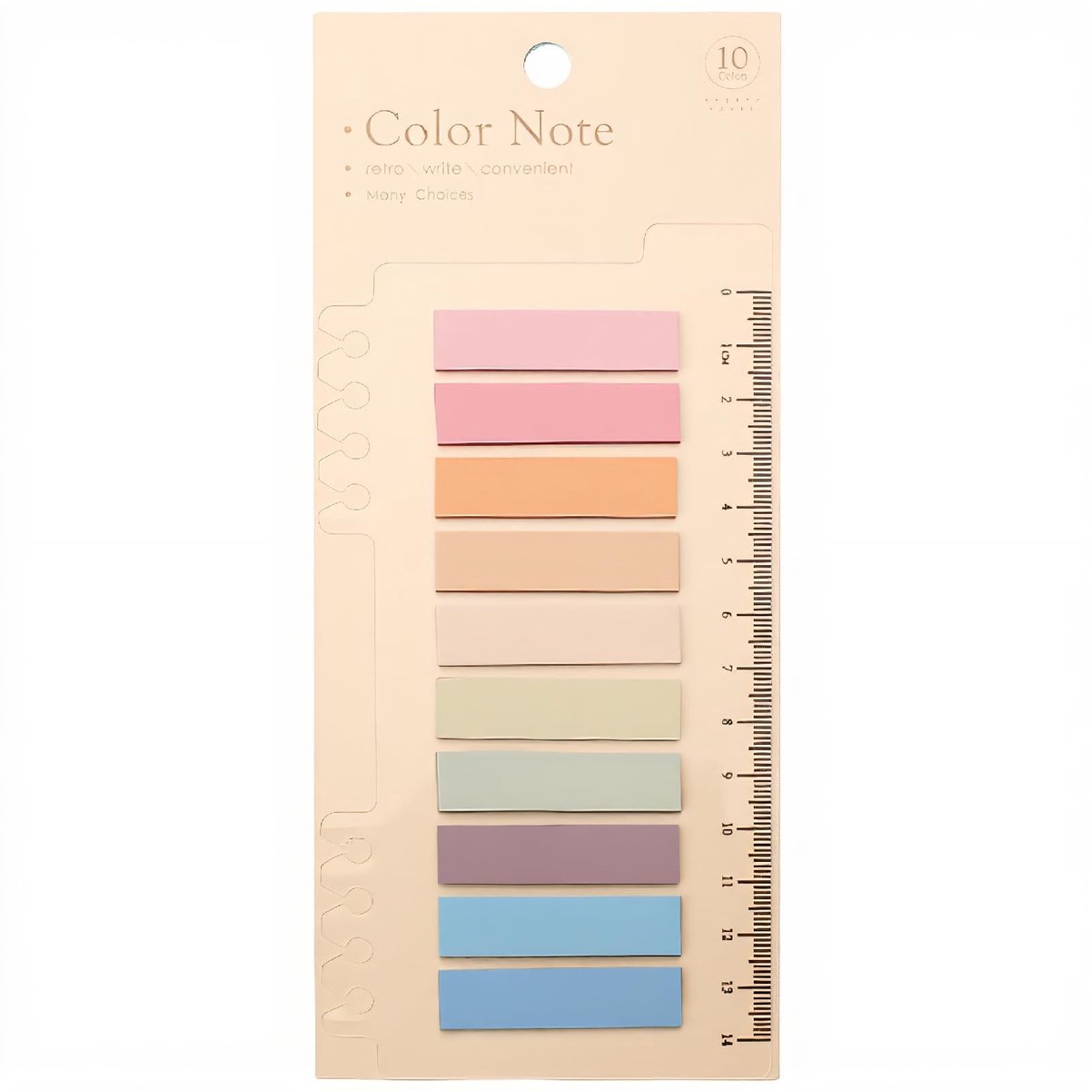 Dailygoods - Index Tab Sticker Losse Bladnoten in 10 Kleuren, 200 Vellen