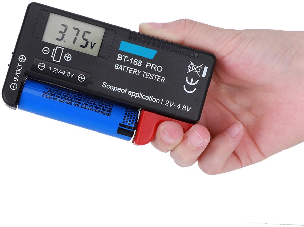 Dailygoods - Dailygoody - Batterijtester - Draagbare Batterijchecker - Eenvoudig en snel - 1,2V-4,8V - Voor kleine batterijen - Ideaal voor knoopcelbatterijen - Ha..