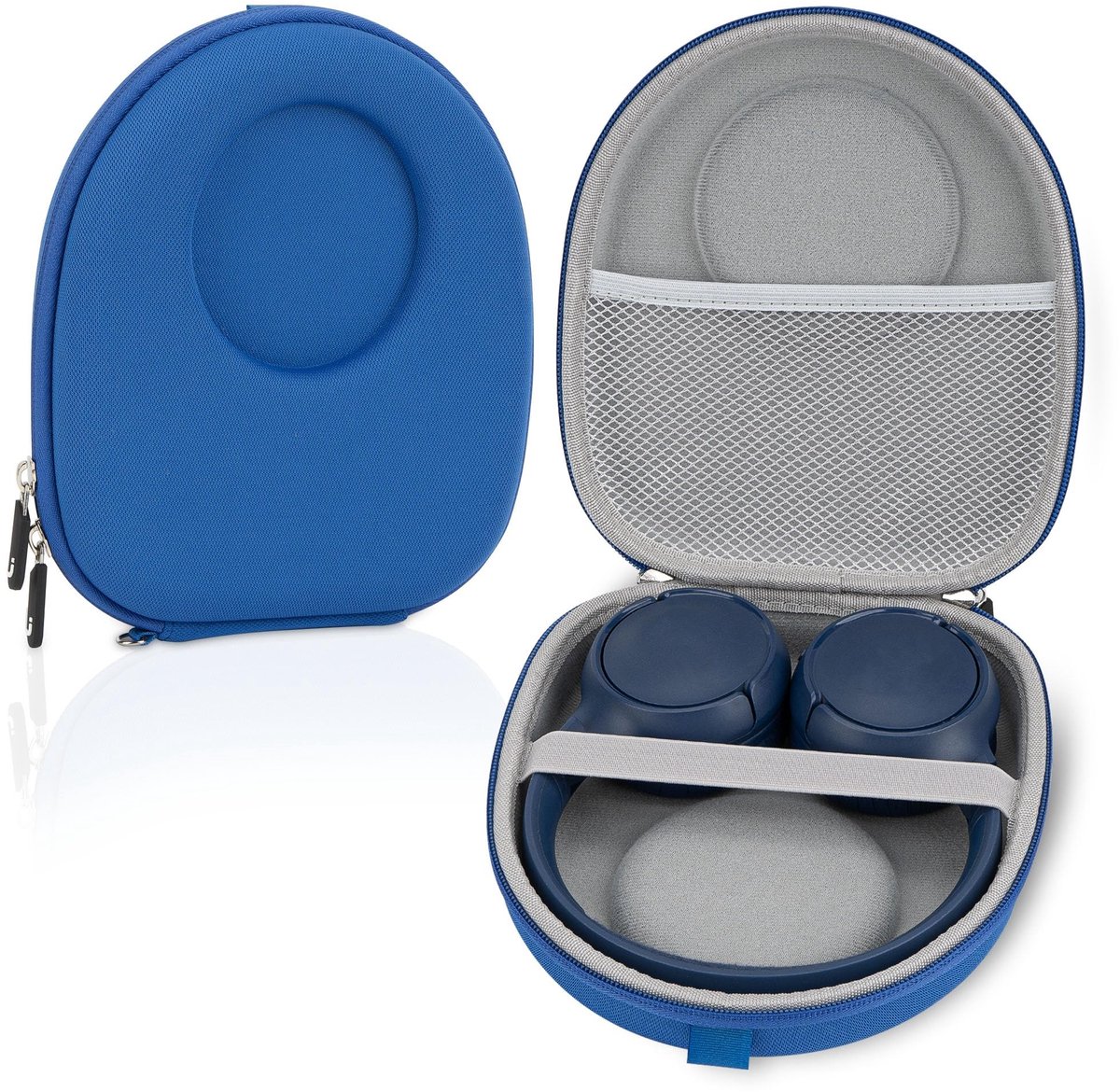Dailygoods - Dailygoody - Draagtas voor hoofdtelefoon - Beschermende harde reistas - Blauw - Opladeropslag voor headsets