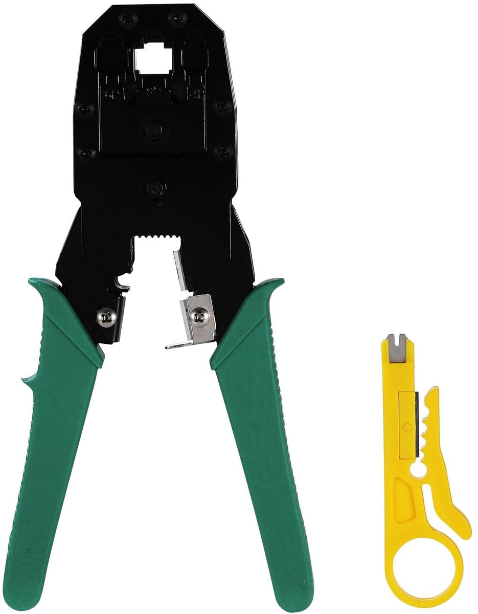 Dailygoods - Dailygoody - Crimping Tool - Kabel Stripper - All-in-one oplossing - Cat5e en Cat6e - Snijtool - Voor netwerkkabels - Handgereedschap - Compact formaat