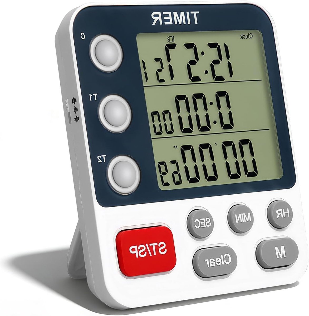 Digitale Keuken Timer met 3 Kanalen en Magnetische Stand - Perfect voor Koken, Bakken en Sportactiviteiten met Instelbare Geluidsniveaus