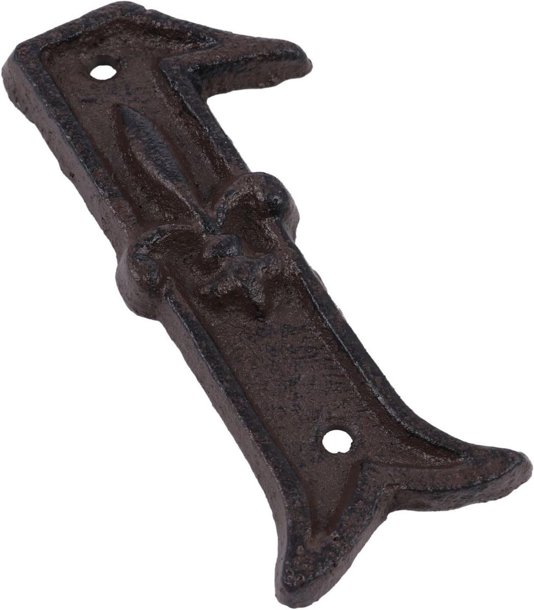 Cast Iron digitale deuradresnummers - Rustieke deurnummers voor huis en kantoor, vintage borden en poortnummers, doe-het-zelf huisnummer decoratie