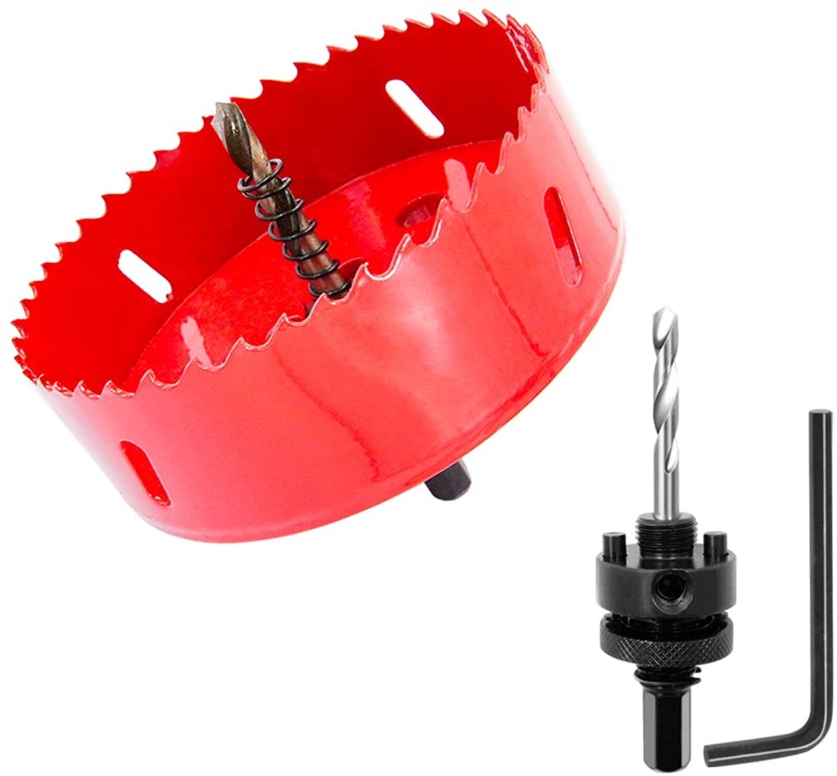 Dailygoody - 4.5 inch holesaw - Booraccessoire - A2 heavy duty mandrel - 115 mm - Voor hout en metaal - Geschikt voor PVC en gipsplaten