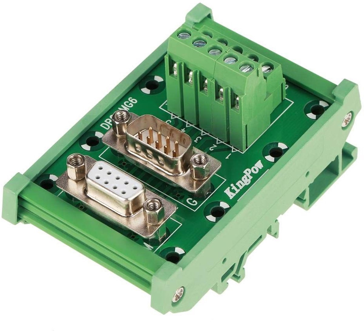 Dailygoody - DB9-MG6 Breakout Board - Rail Module - Compacte structuur en stabiele signaaloverdracht - 1A en 48V - 16 posities...