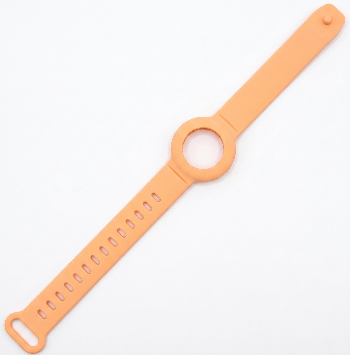 Premium Siliconen Armband geschikt voor Apple AirTag voor Kinderen - Oranje - AirTag-sleutelhanger Hoesje Kind - Polsband GPS Horloge Kind - Tracker Houder Armband - Trackers Band - Kinder Horloge - Peuter - Polsband GPS Horloge Senioren - DELAGO