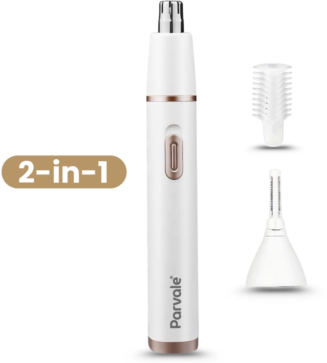 Parvale® Neustrimmer Vrouwen en Mannen 2 in 1 - Wenkbrauw trimmer - Neushaartrimmers - Neushaartrimmer Heren - Neushaartrimmers Vrouwen - Oortrimmer - Neustrimmer Oplaadbaar - Neustrimmer Dames