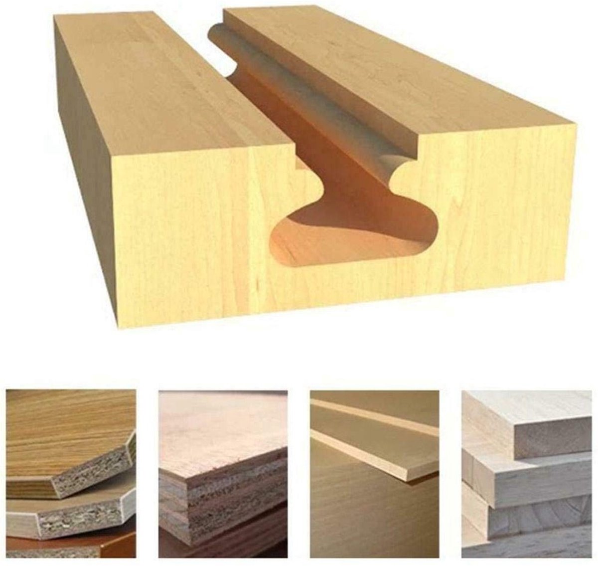 Slotted Cutter voor Houtbewerking, 1/4 x 1 Inch Frees, Precisie Snijgereedschap voor Houtbewerking en DIY-projecten