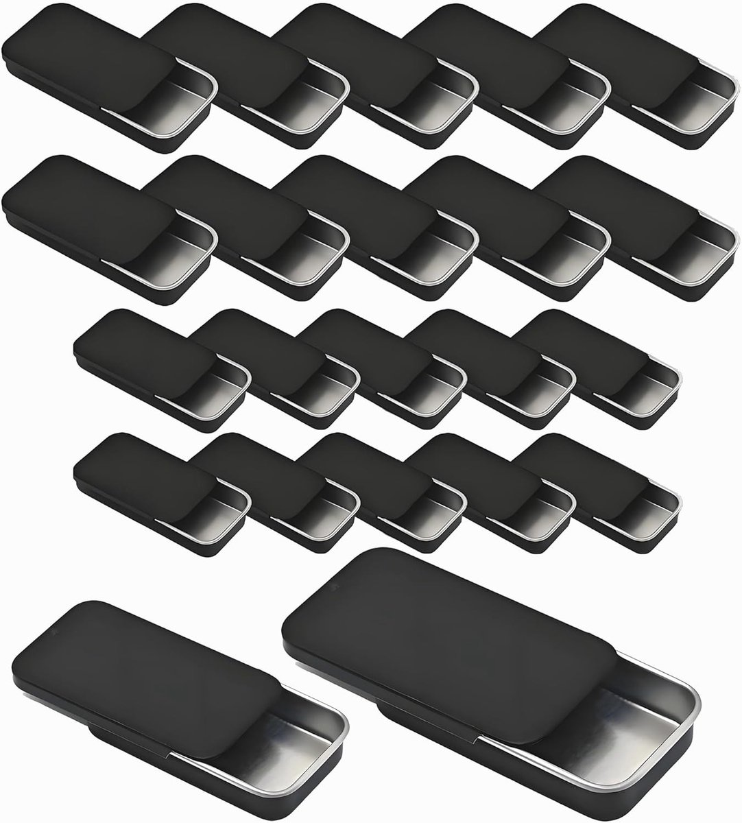 Kleine metalen opbergdozen met deksel - 20 stuks koekjestinsjes, ideaal voor het organiseren van sieraden, make-up en kleine voorwerpen.