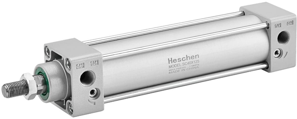 Dailygoody - Pneumatische Standaard Cilinder - Dubbel Handelend - 40mm Bore - 125mm Stroke - PT1/4 Poort - Voor Industrie - Geschikt voor Diverse Toep...