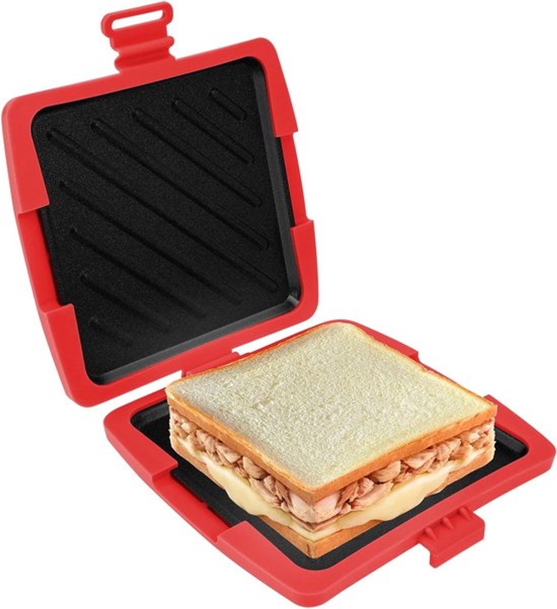 Draadloze Siliconen Sandwichmaker voor Magnetron en Ovens – Antiaanbak Broodrooster