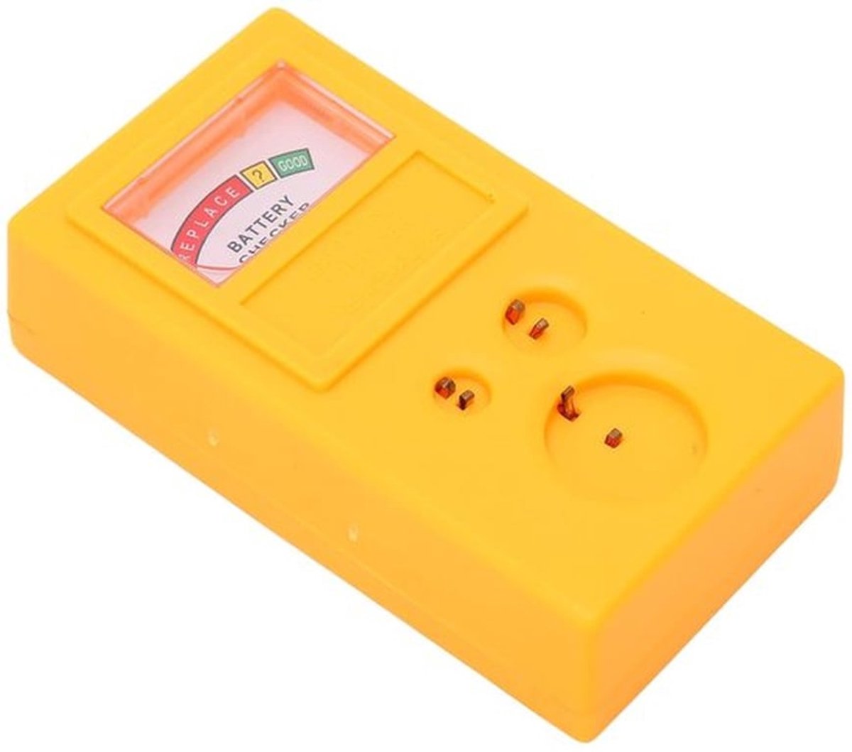 Batterij Tester - Capaciteitsmeter - Horloge Batterijen - Compact Ontwerp - 10x5.5x3cm - Geel