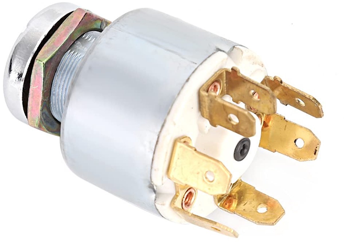 Dailygoody - Contact Switch - Button - Universeel - 4 Posities - Starter - 12V - Auto - Vrachtwagen - Tractor - Aanhanger - Zwart - Schakelaar