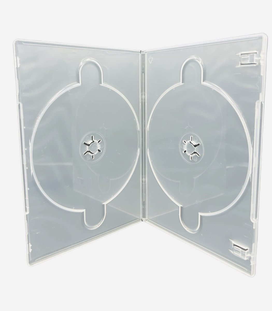 Dailygoody - DVD en CD opbergcases - 10x Double Clear Slim 7mm - Bescherming en opslag van media - Geschikt voor DVD en CD - Transparant - Ideaal