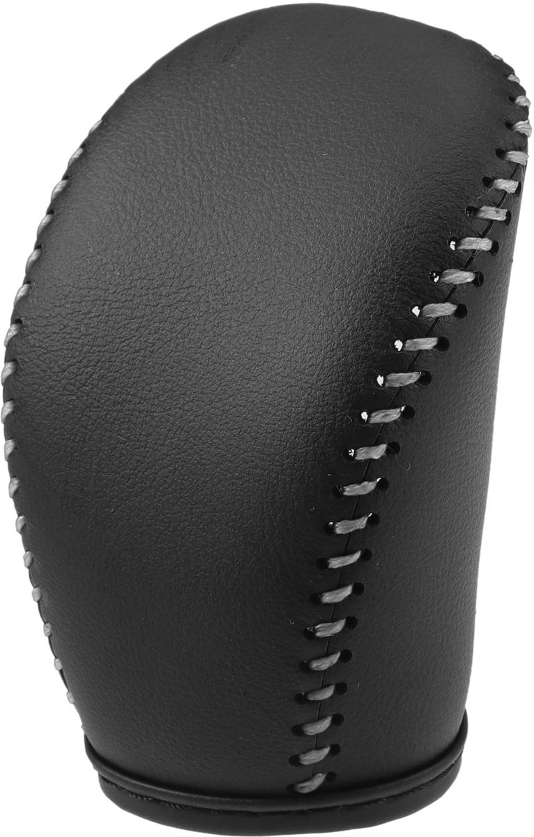 Dailygoody - Versnellingspook Knop Cover - Kunstleder - Zwart met Grijze Stiksels - Transmissie Hefboom Trim - Infiniti Q50 2018-2024 - Comfortabel en