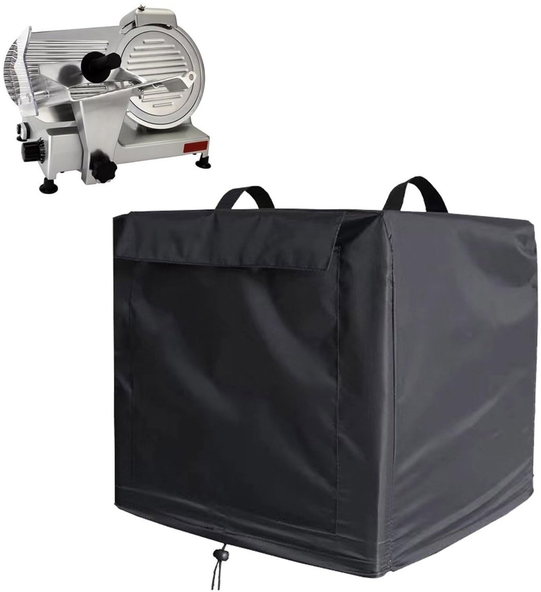 Dailygoody - OmGoods - Dailygoody - Afdekking voor vleessnijder - Waterdicht - Robuust 420D Oxford-weefsel - Zwart - Vlees Snijder Cover - Geschikt voor Beswood Vevor - 54x4...