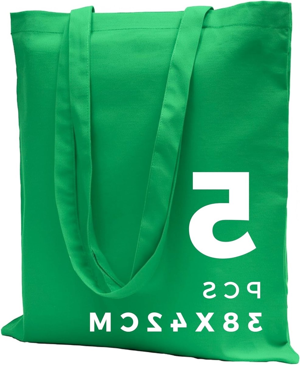 Duurzame jute tas voor boodschappen, sport en wasgoed - Herbruikbaar, 38 x 42 cm, 5 stuks, grijs