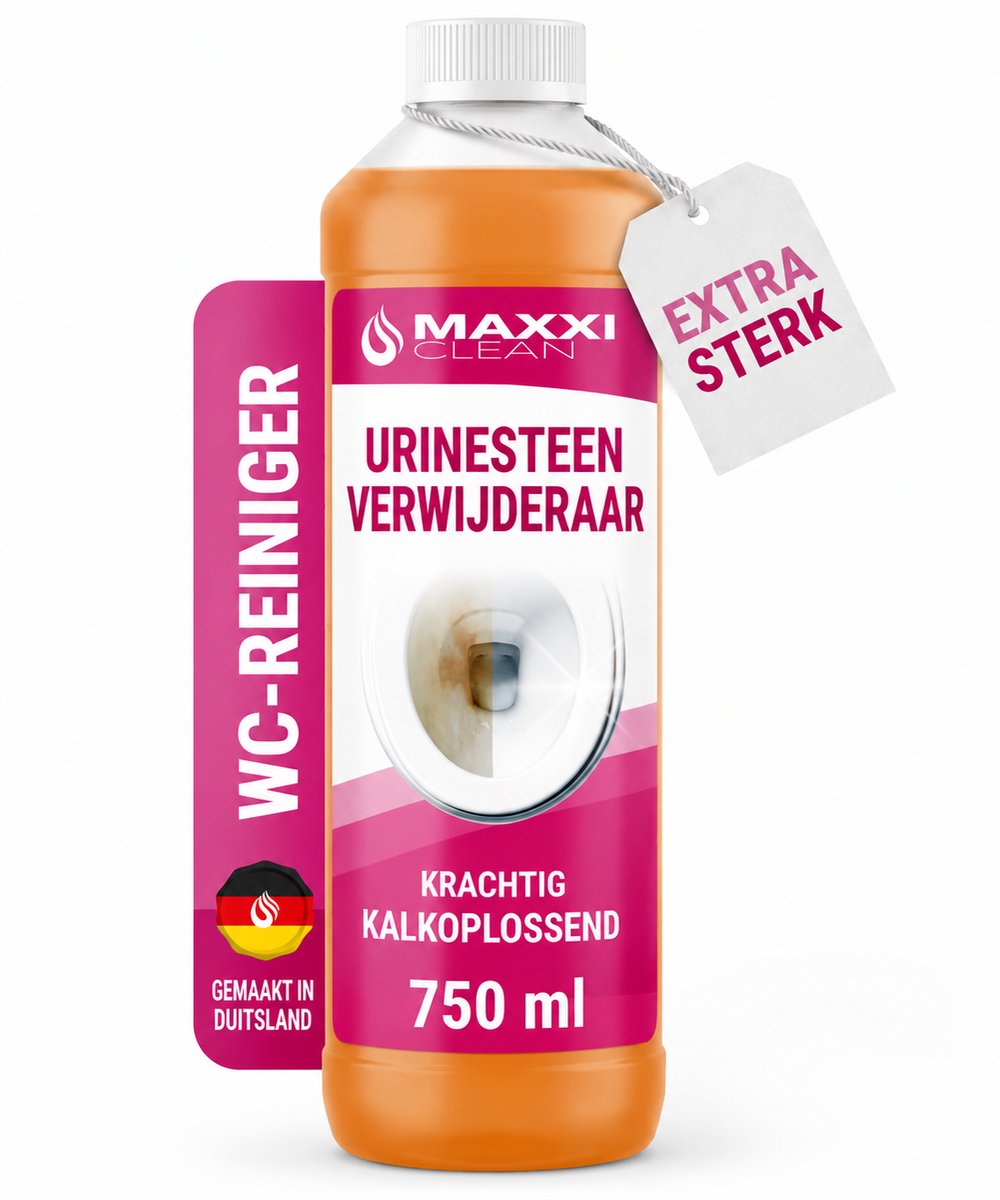 Maxxi Clean Urinesteenverwijderaar Extra Sterk – 750 ml – Krachtige WC Reiniger tegen Urinesteen & Kalkaanslag – Professionele Toiletreiniger voor Hardnekkige Aanslag