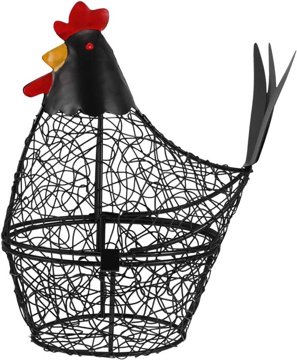 Eivormige ijzeren mand voor opslag - Multifunctionele voedselmand, mesh draadmand voor eieren en meer, perfect voor thuisgebruik