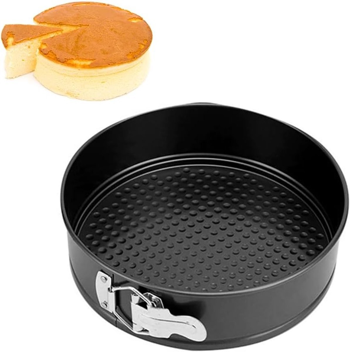 Ronde springvorm 20 cm met anti-aanbaklaag, ideaal voor taarten, gebak en desserts, perfect voor bakken en ovengebruik