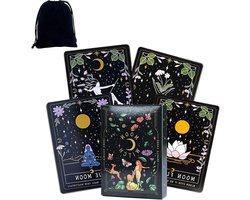 Witch Tarot kaarten voor beginners, draagbare tarotdecks met 42 kaarten en fluwelen pouch, ideaal voor orakel en spirituele groei