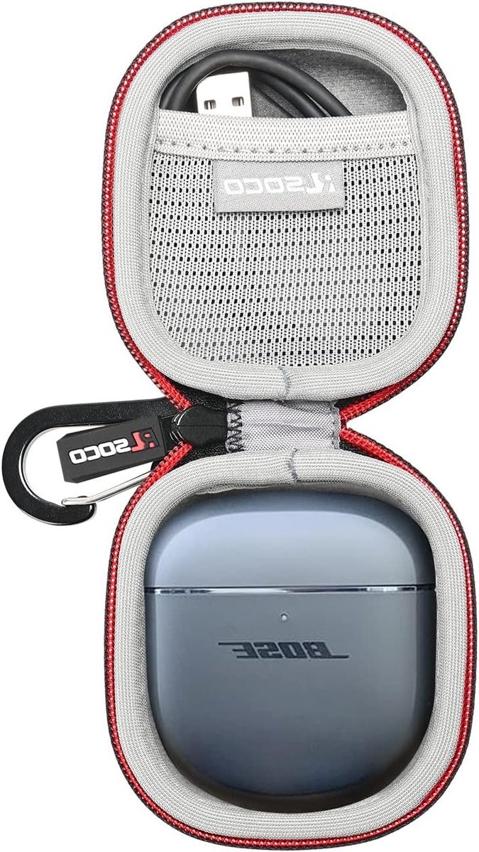 Duurzame en Stijlvolle Case Cover voor Bose QuietComfort Ultra en Earbuds II - Zwart, Bescherming, Accessoires, Comfort