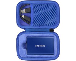 Hard EVA Schokbestendige Opbergtas voor Samsung T7 Touch/T7 Portable SSD - Bescherming, Draagbaarheid en Ruimte voor 500GB, 1TB, 2TB Externe Harde Schijf