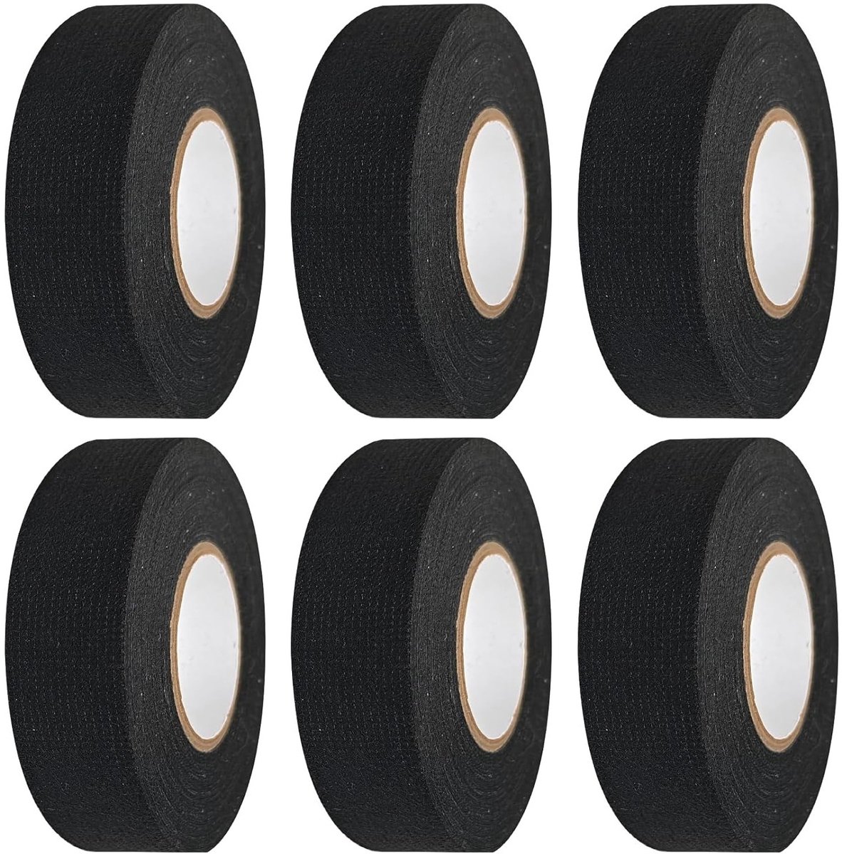 Zwarte Isolatie Tape voor Draadbedrading - Zelfklevende Stoffen Tape 19mm x 15m, Warmtebestendig voor Auto, Motor en Voertuigen