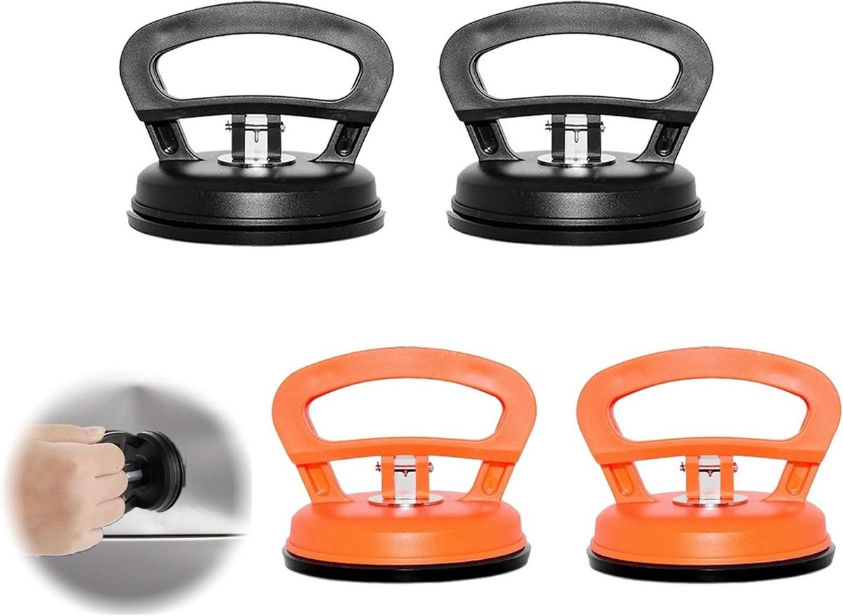 4-delige Zuignap Set voor Auto Dents, Zware Kracht Suction Cup voor Carrosserieherstel, Ideaal voor Glas, Tegels en Objectverplaatsing