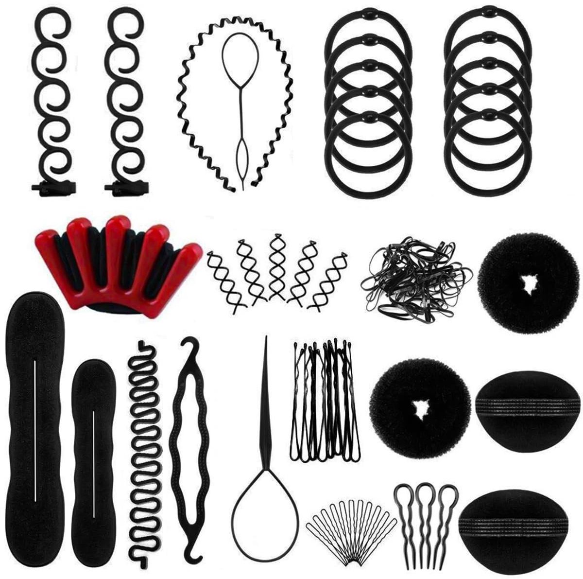 Dailygoods - Dailygoody - Haar Styling Set - Haaraccessoires - Creatieve Vlechttools - 25 Stuks - Haarontwerp - Geschikt voor Vrouwen - DIY Haarspelds