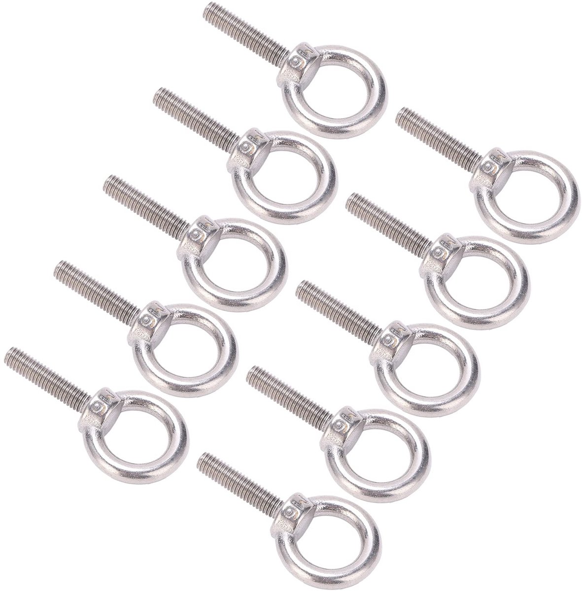 Dailygoods - Oogbout 304 Roestvrij Staal M6x25 Hijsronde Ringschroef 10 Stuks