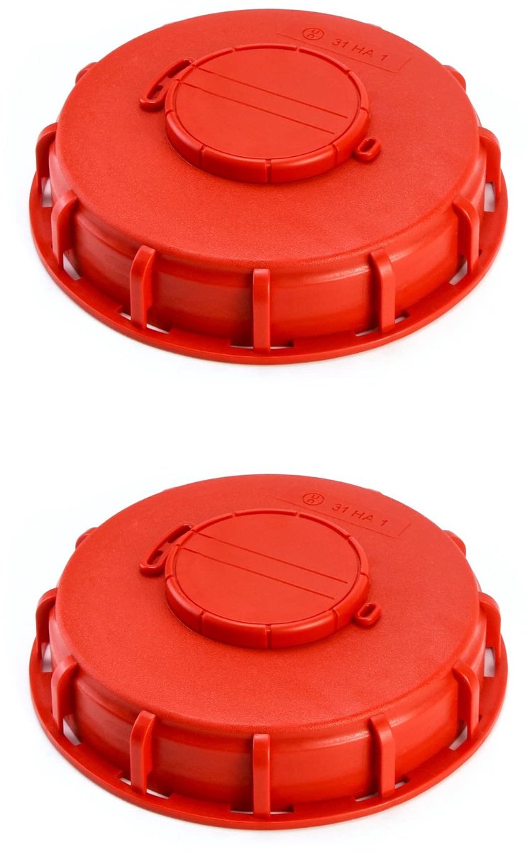 Dailygoods - Dailygoody - Deksel Kunststof - 16 cm voor Tank 1000 l - Duurzaam en Ventilatiegat - 2 Stuks - Hoge Sterkte en Corrosiebestendig - Geschikt voor...